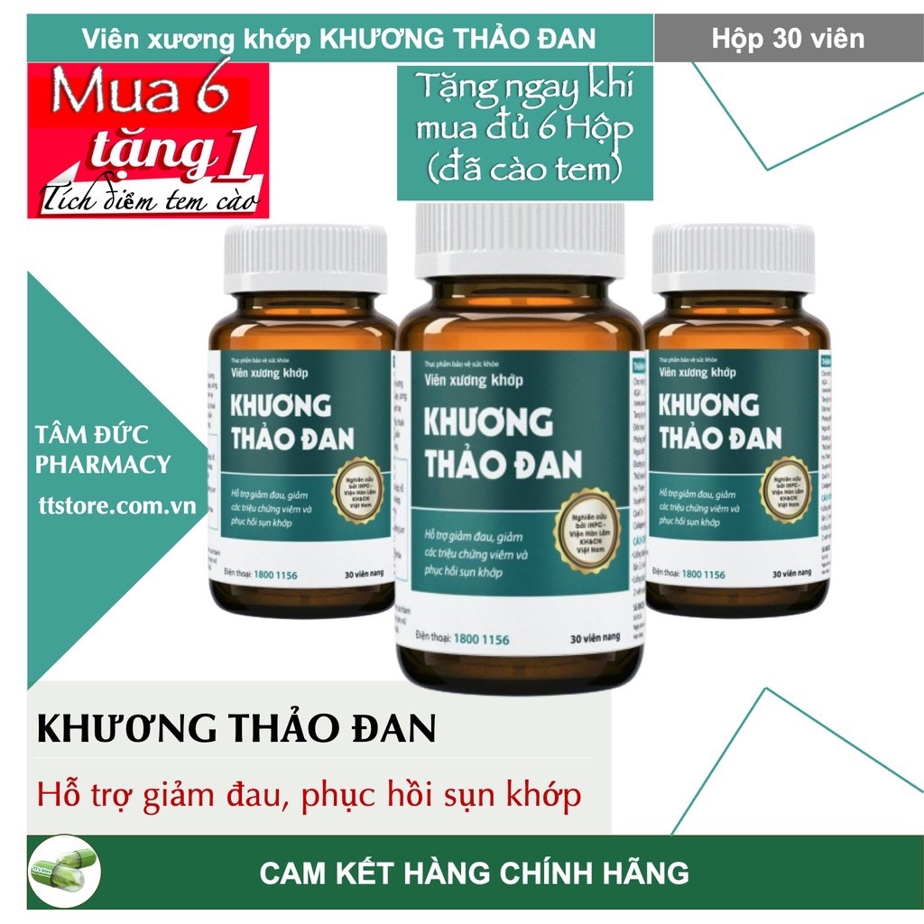 [Hcm]Khương Thảo Đan 30 Viên (Đã Cào Tem) Hỗ Trợ Giảm Đau Phục Hồi Sụn Khớp