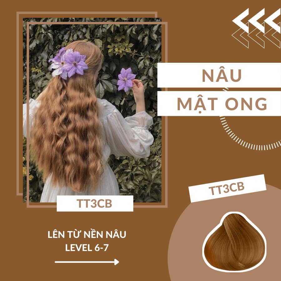 [Siêu Sale] [Giá Sốc] [Hot] Thuốc Nhuộm Tóc Nâu Mật Ong Của Tt3Cb Lên Từ Nền Nâu Không Cần Tẩy Tóc