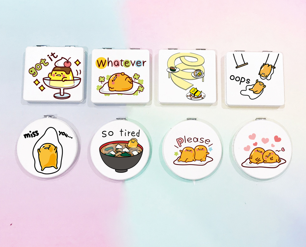 Gương 2 Mặt Trứng Lười Gudetama Gương Pu Gpi37 Gương Hoạt Hình Cute Dễ Thương Thần Tượng