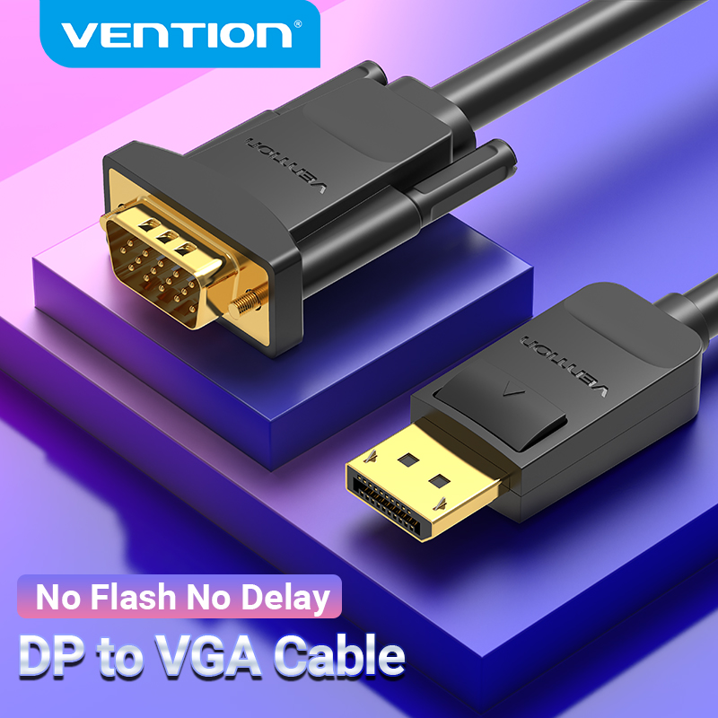 Vention Cáp DisplayPort to VGA 1080p HD Thunderbolt Male Display Port to Female VGA Cables For Lapto