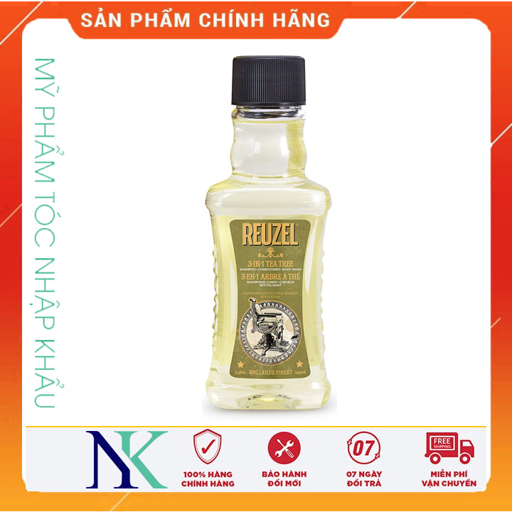 [Hcm]Dầu Gội - Dầu Xã - Sữa Tắm Reuzel 3 - In - 1 Tea Tree 100Ml