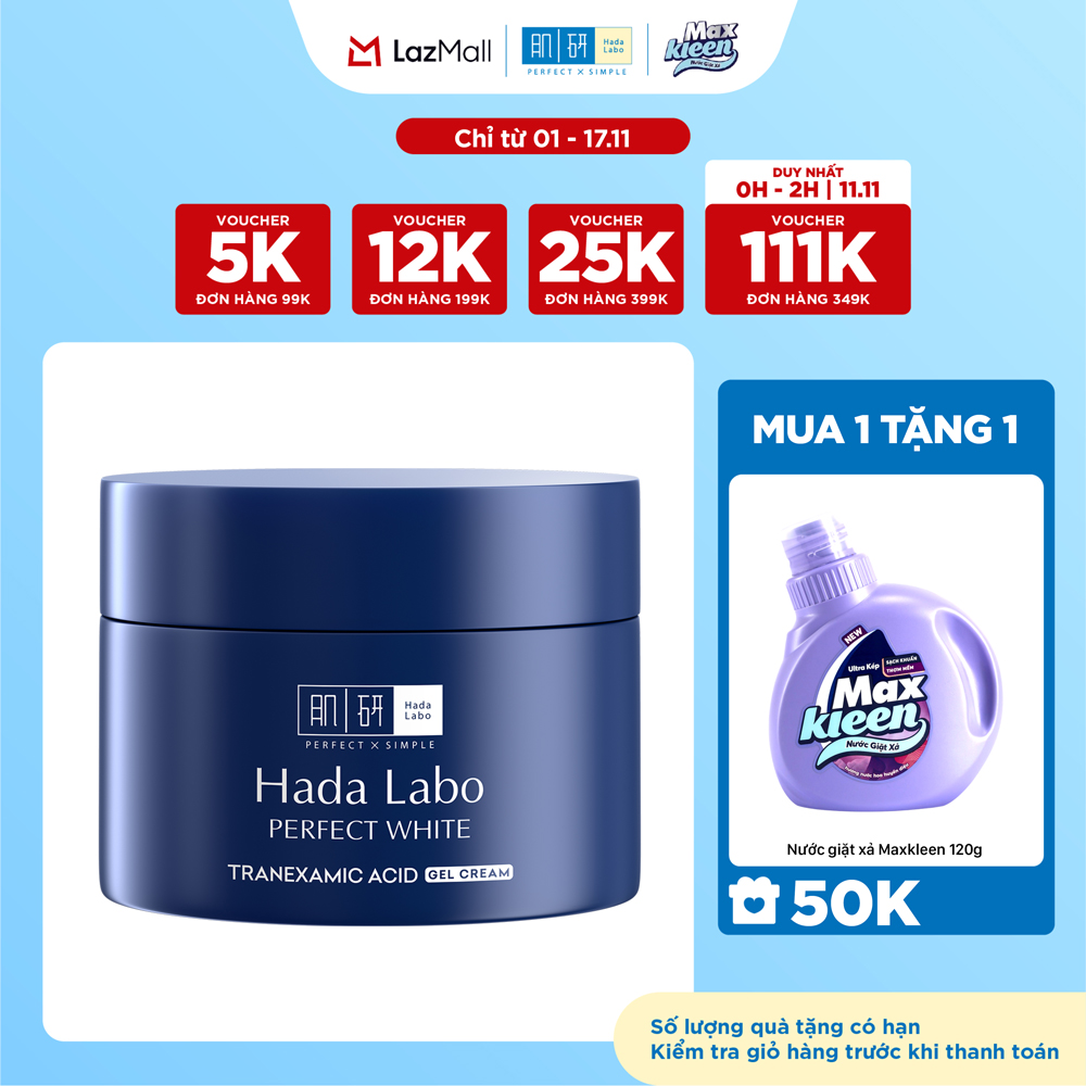 Kem dưỡng trắng dạng gel Hada Labo Perfect White Tranexamic Acid Gel Cream 50g
