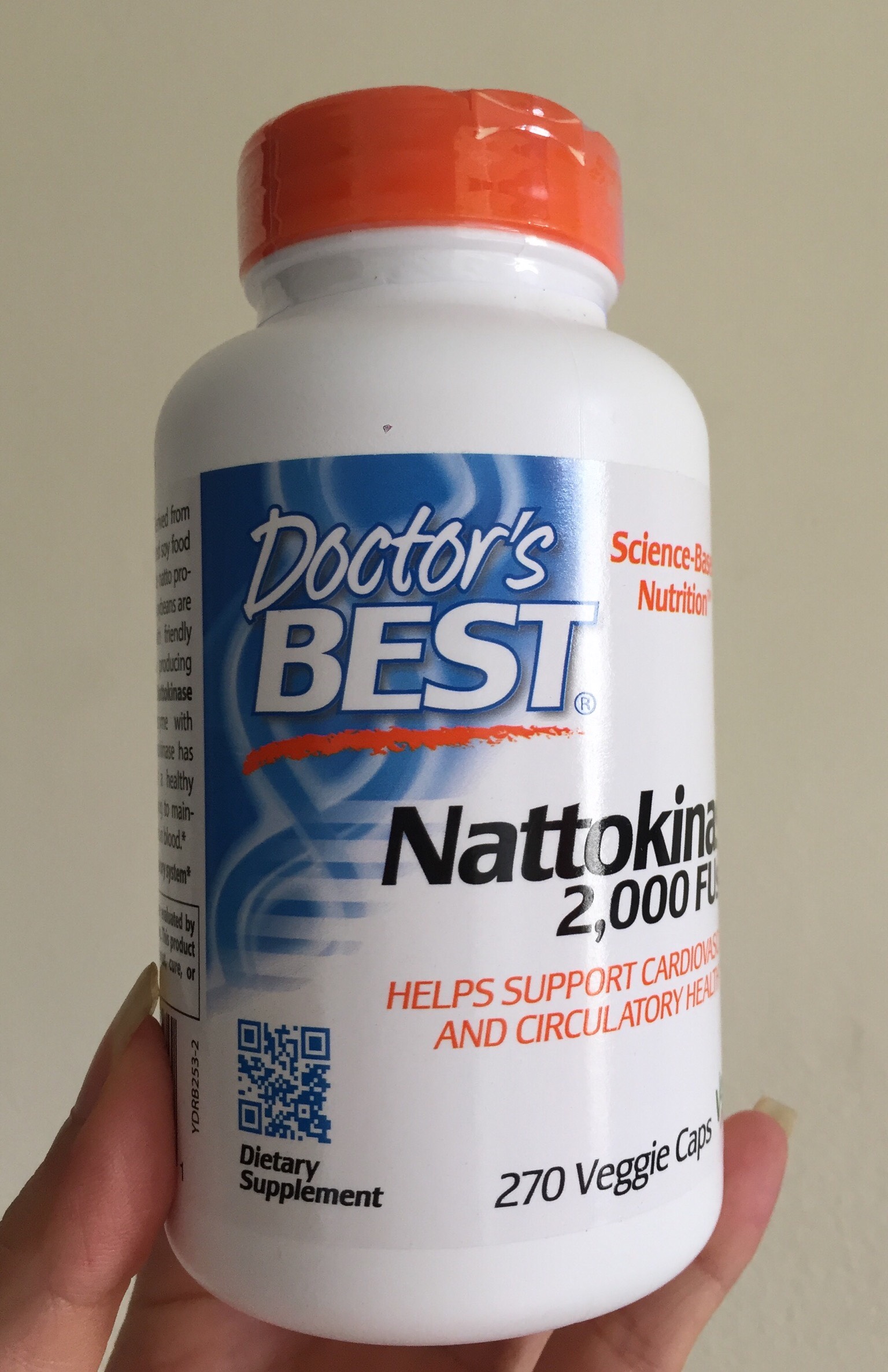 Viên Uống Nattokinase 2000 Fu Của Hãng Doctor’s Best Từ Mỹ ( Lọ 270 Viên) Dùng Trong 9 Tháng