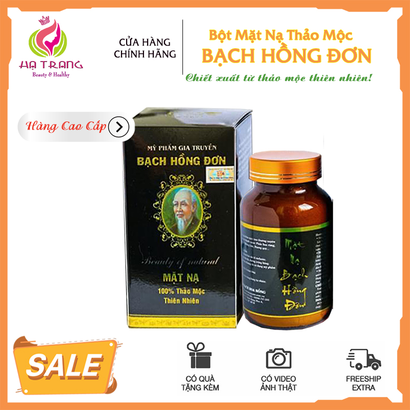 [Hàng Chuẩn]Bạch Hồng Đơn Phiên Bản Cao Cấp 2 In 1(Hộp 90Gram) - Bột Mặt Nạ & Rửa Mặt - Sạch Sâu Hút Nhờn Thải Độc Trắng Sáng Căng Mịn Trị Thâm Xóa Nhăn Trị Mụn Nám - Hiệu Quả Ngay Sau 7 Ngày Sử Dụng