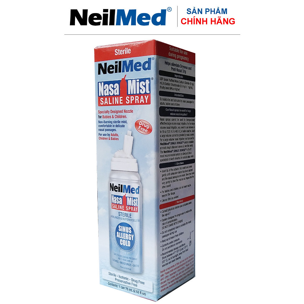 Dung Dịch Xịt Mũi Neilmed Nasa Mist 75ml (Hàng Tách Set)