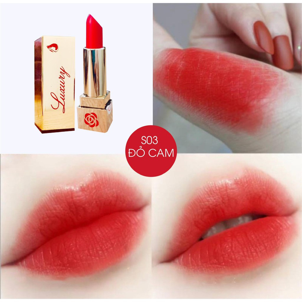 (SON SÁP)Son môi ngân bìnhson thỏison luxuryson bền màulâu trôilâu phailên màu tự nhiên