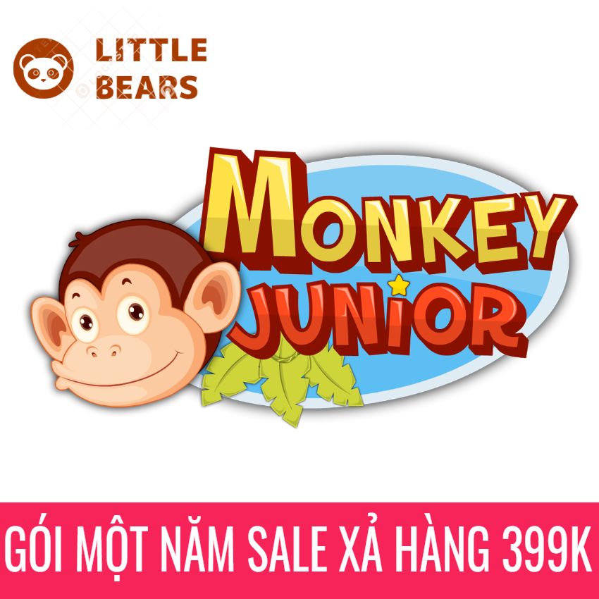 [XẢ KHO] Monkey Junior một năm Giúp bé học từ vựng tiếng anh hiệu quả Tiếng anh cho trẻ mới bắt đầu 