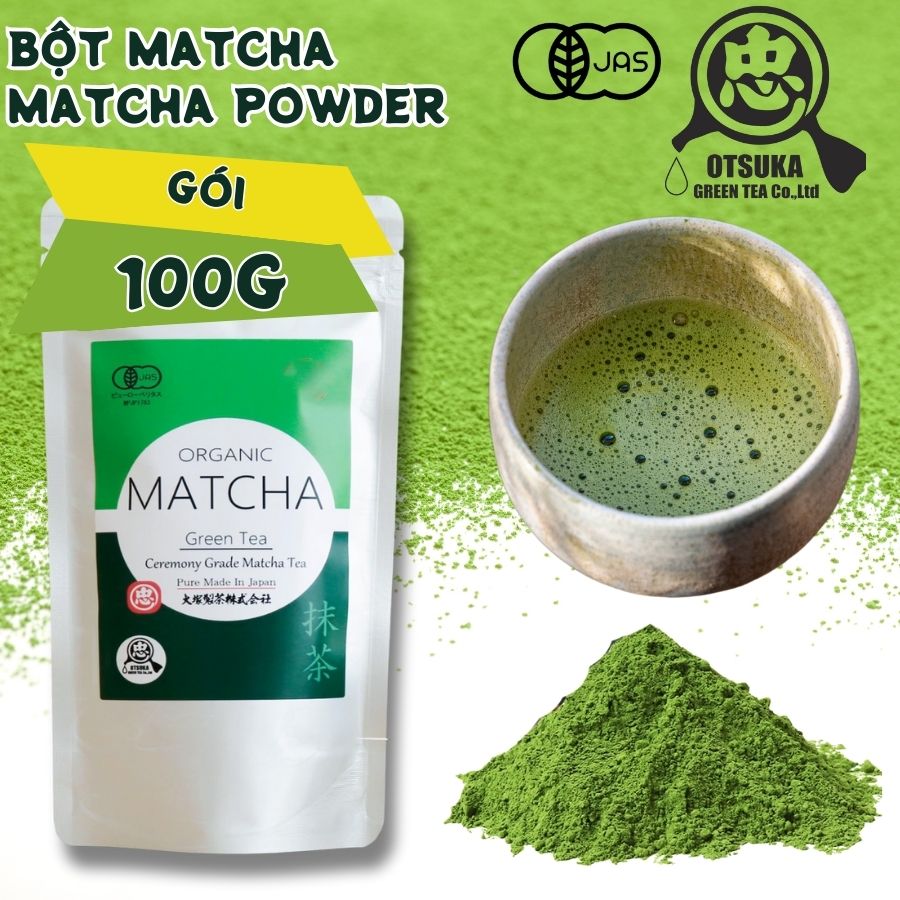 Bột Matcha Hữu Cơ Loại Nghi Lễ Organic Ceremonial Grade Matcha Powder  - Matcha Otsuka Green Tea Chí