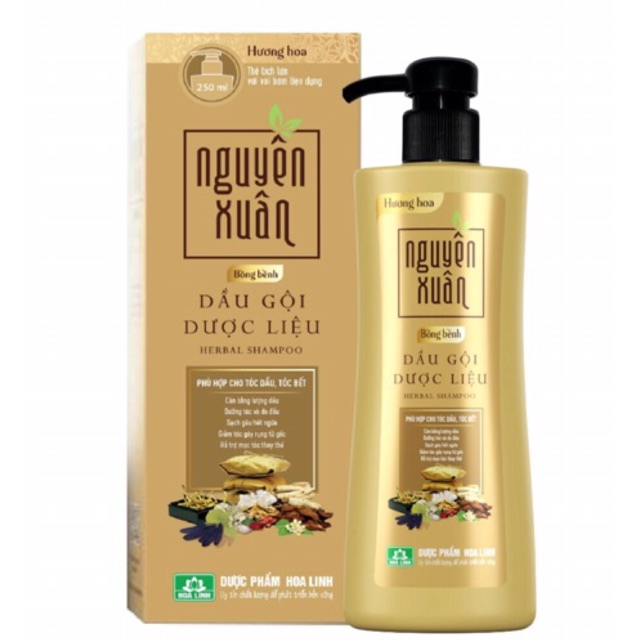 Mới] Dầu Gội Dược Liệu Nguyên Xuân Bồng Bềnh 250ml - Ngát Hương Hoa Phù Hợp Cho Da Đầu Dầu