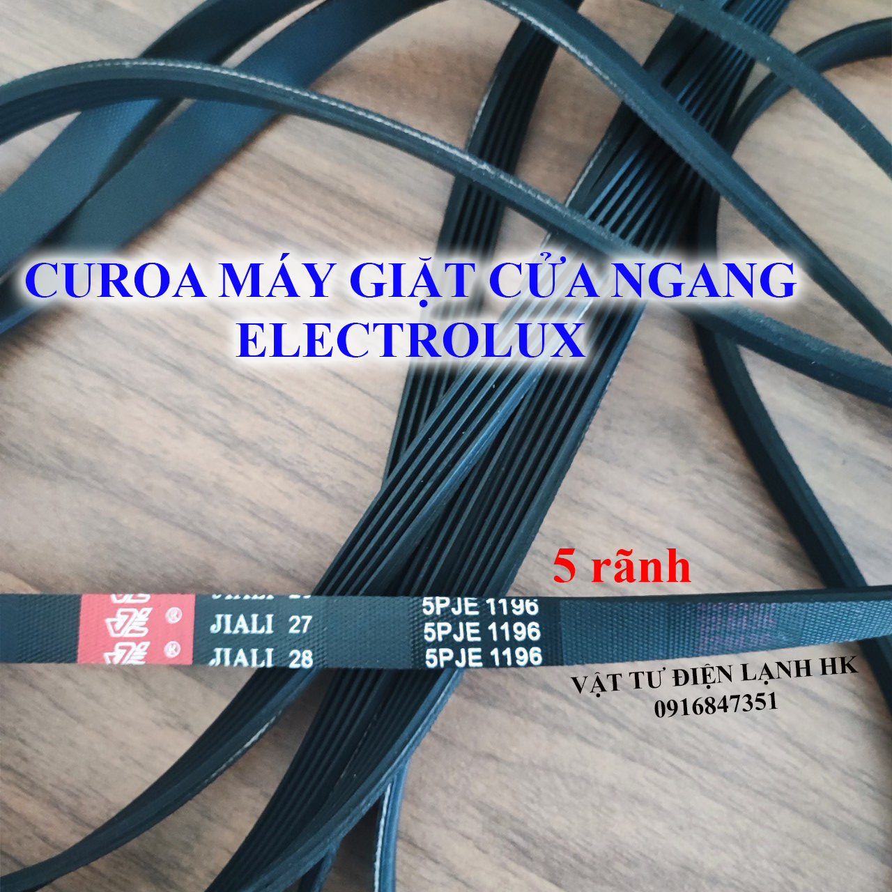 Dây curoa máy giặt sấy lồng ngang - đai culoa cửa trước 5PJE 1196 5PJE1196 ELECTROLUX ELEC 5 rãnh