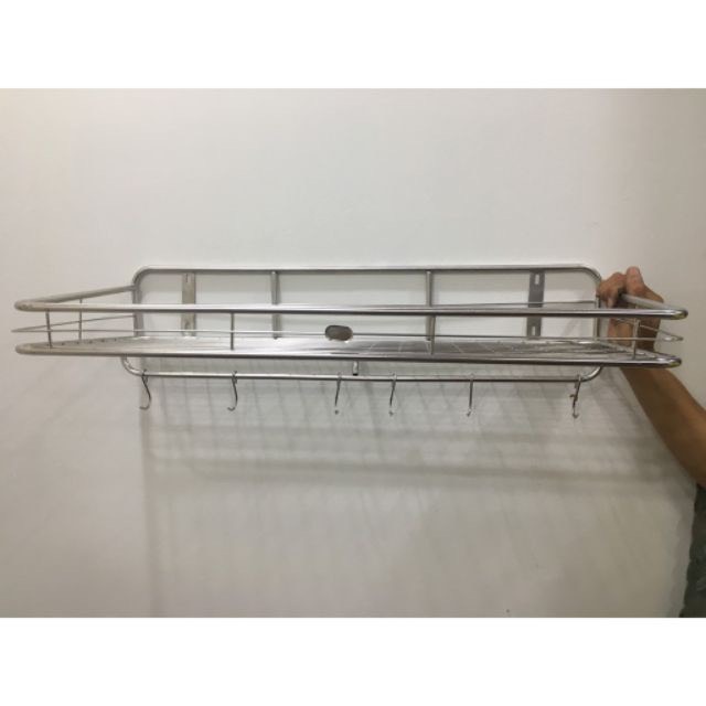 Kệ chén 1 tầng inox 304 - Kệ chén bát bắt vít treo tường 100% Inox 304 02