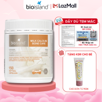 Viên bổ sung canxi sữa Bioisland Milk Calcium Bone Care 150 viên hỗ trợ sự phát triển hệ xương và răng