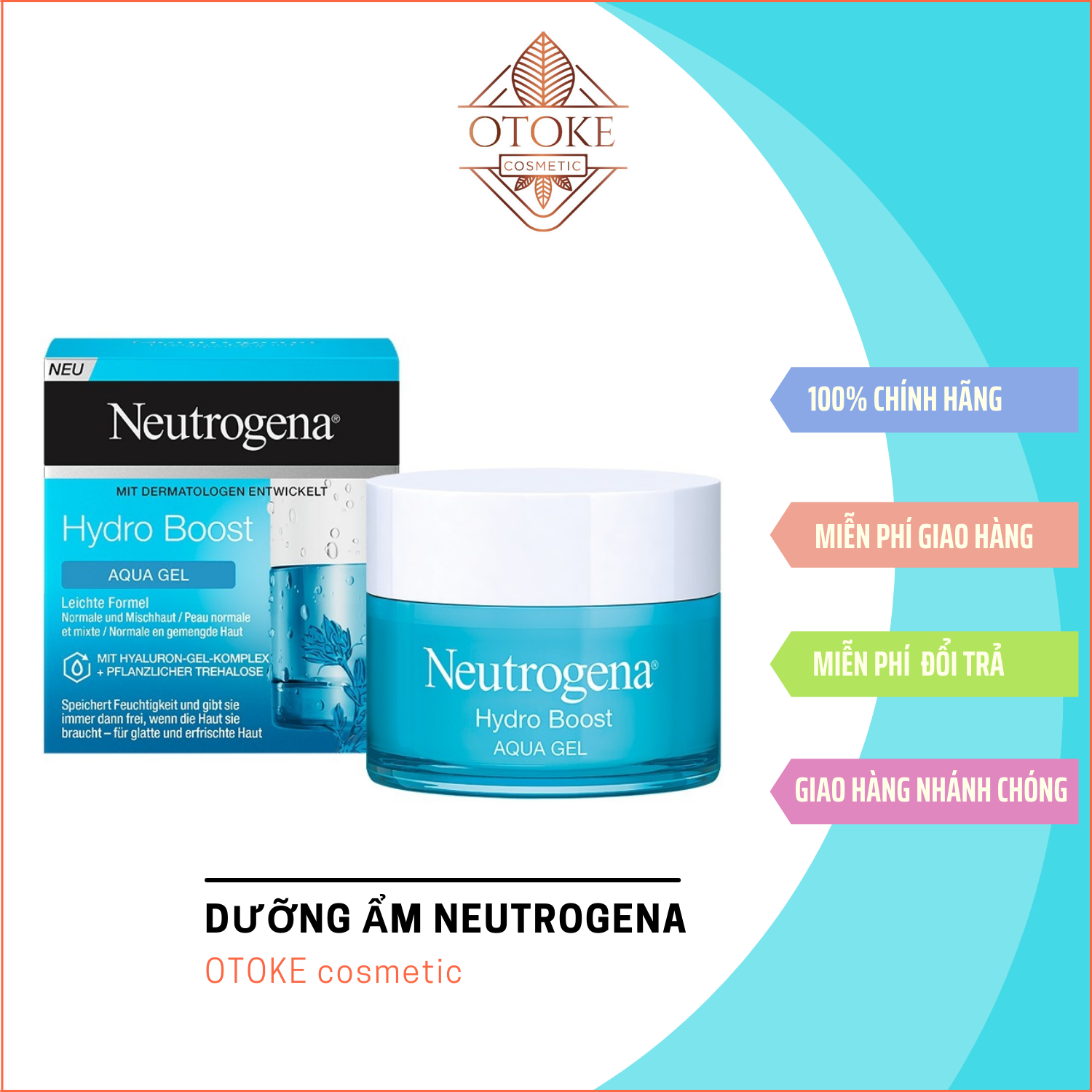 Kem Dưỡng Ẩm Neutrogena Hydro Boost Aqua Gel 50Ml Sản Xuất Tại Vương Quốc Anh