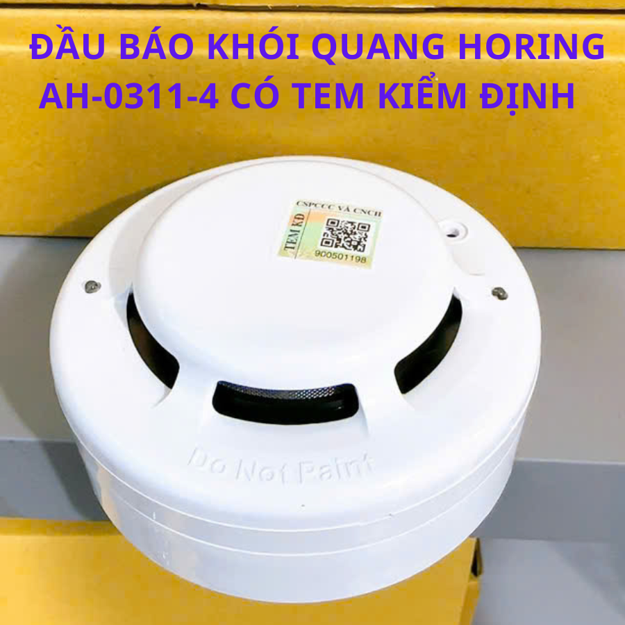 {CÓ KIỂM ĐỊNH} Đầu báo khói 12V Horing AH-0311-4 - Phát hiện khói sớm