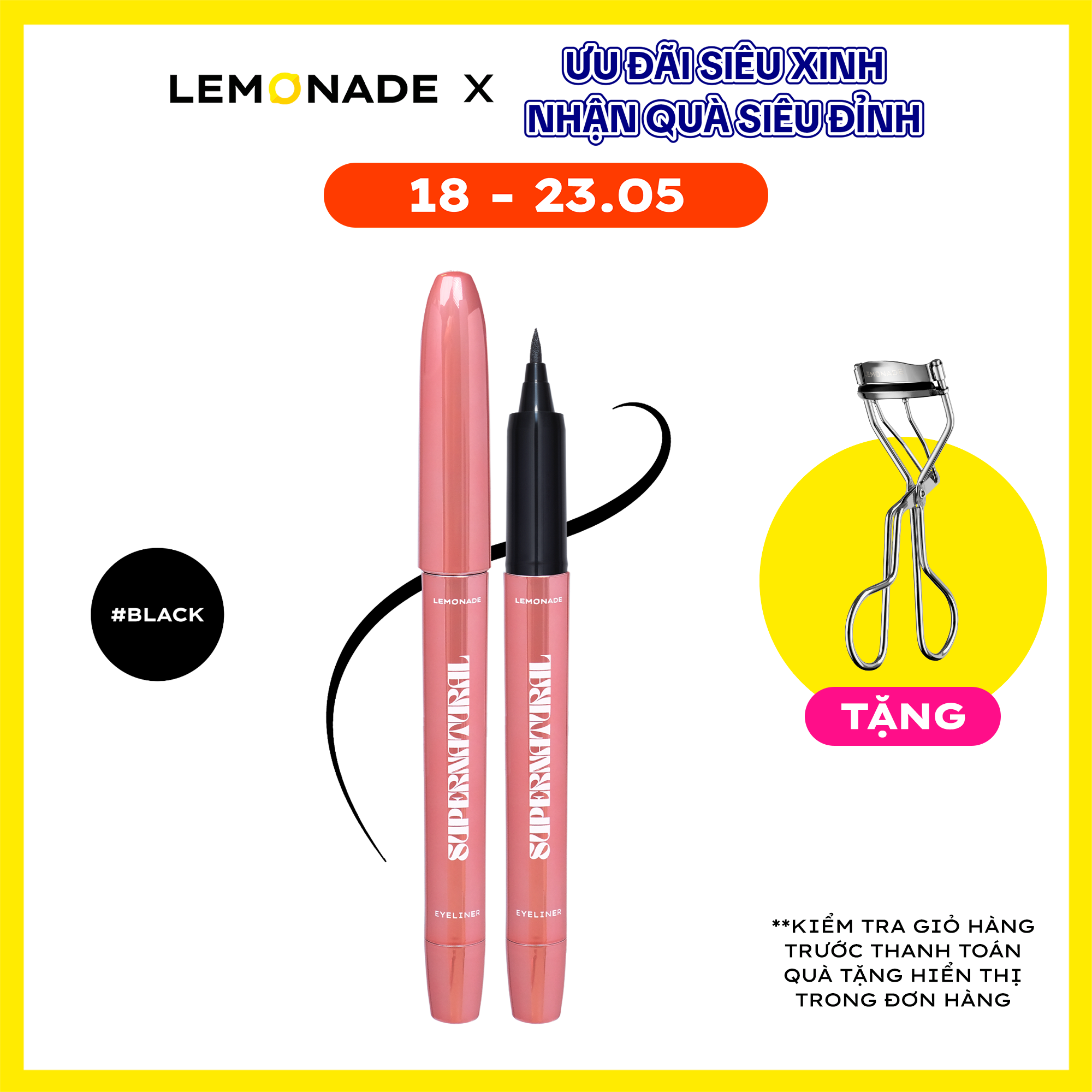 [Quà tặng + voucher]  Bút kẻ mắt Lemonade SuperNatural Eyeliner 1g