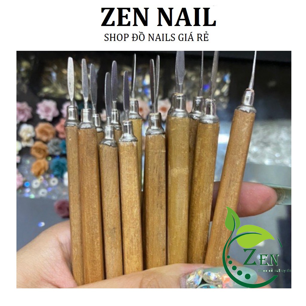 Cây Lấy Khóe Tiện Lợi Lấy Khóe Móng Cán Gỗ - Dụng Cụ Nails Cần Thiết