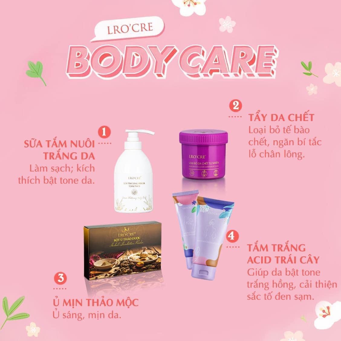 [Hcm]Lrocre Combo 4 Sản Phẩm Cho Body