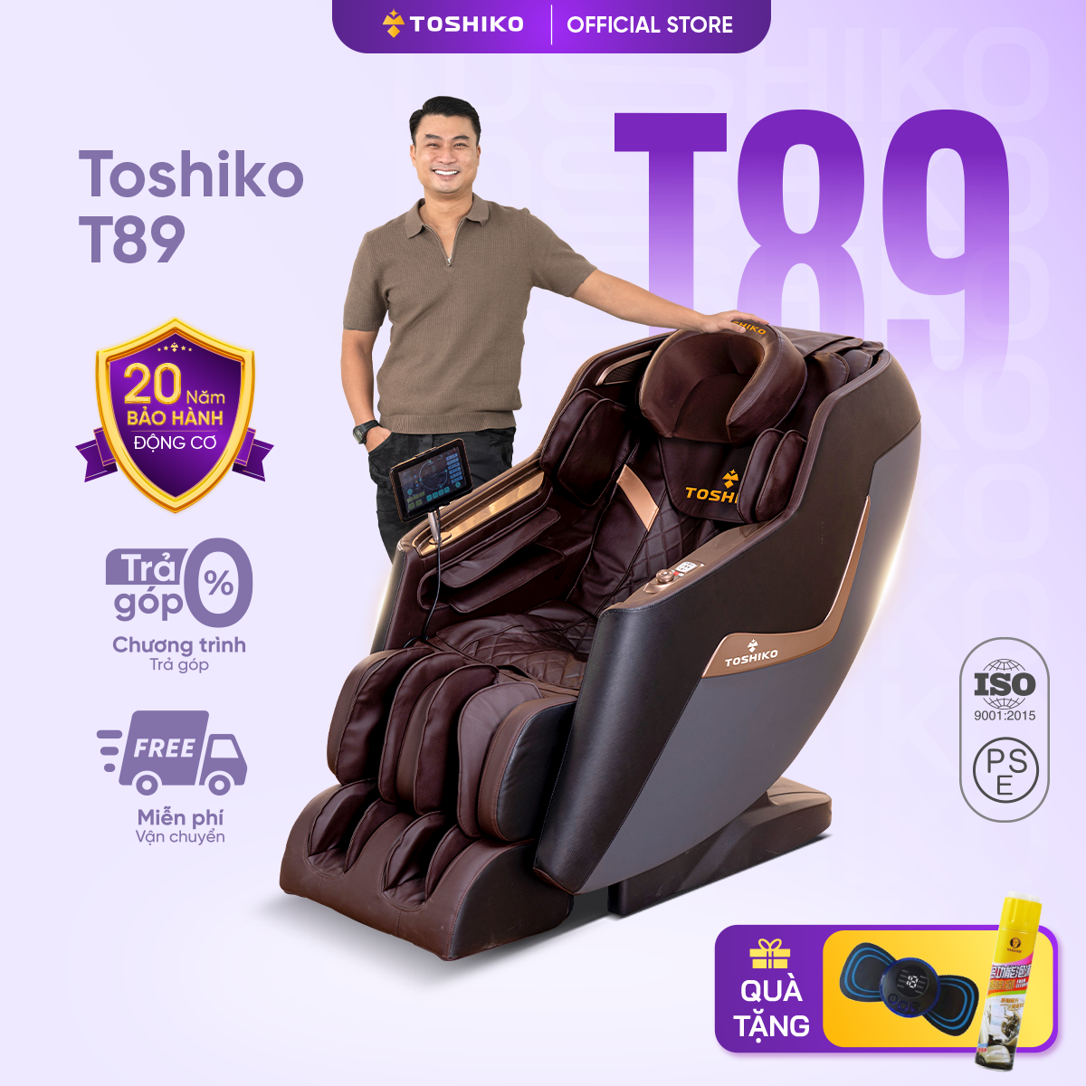 Ghế massage toàn thân Toshiko T89 - Chức năng điều khiển giọng nói thông minh đa chức năng chức năng