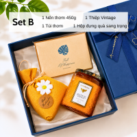Set Quà Tặng Tinh Dầu Túi Thơm Nến Thơm Sang Trọng Cho Bạn Trai Bạn Gái Dịp Sinh Nhật Tốt Nghiệp 20/10 08/3 QT01