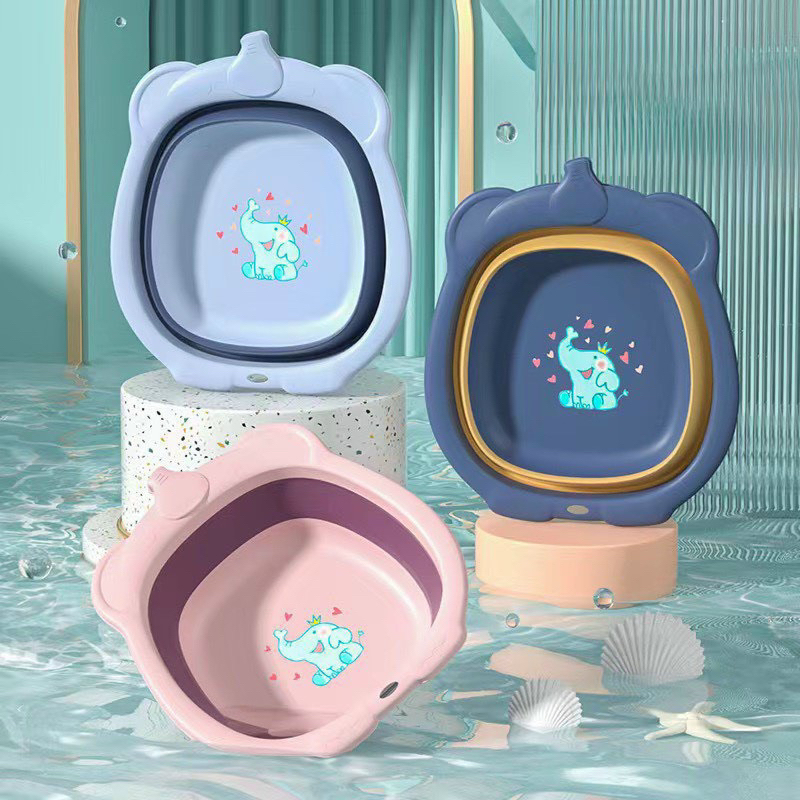 Thau Gấp Gọn Chậu Xếp Gọn Silicon Mang Đi Du Lịch Thau Rửa Mặt Cho Sinh Viên Tiện Lợi Đa Năng