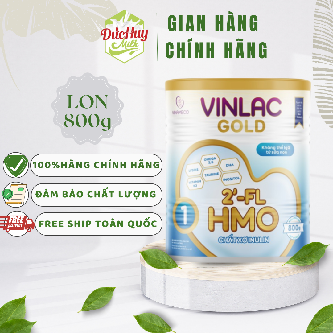 Sữa bột Vinlac Gold HMO số 1 lon 800g Mới