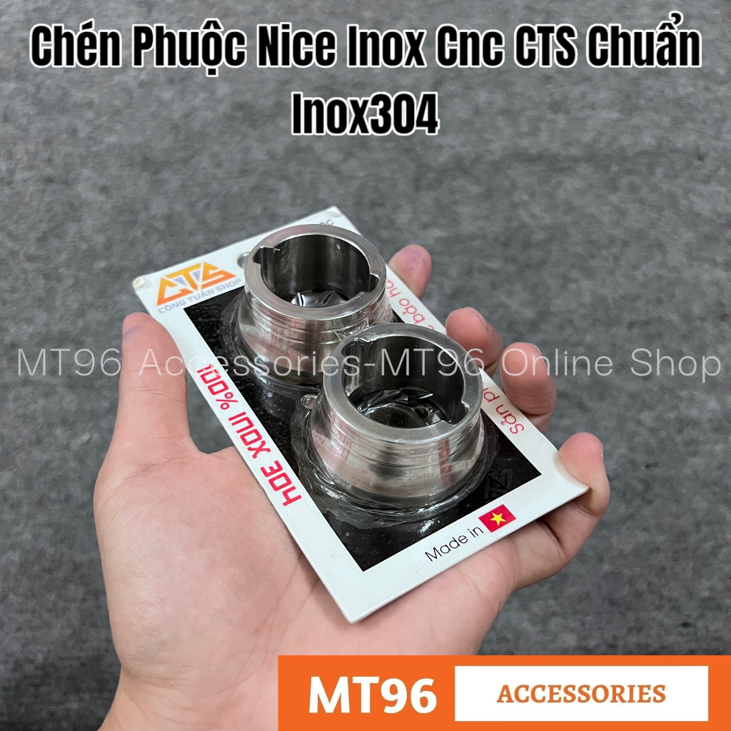 Chén Phuộc Nice Inox Cnc CTS Nguyên Khối Inox304 (Không Tăng Chỉnh)