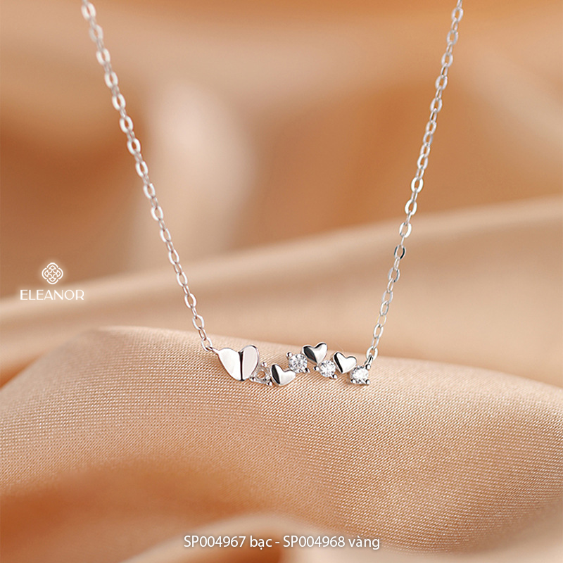 Dây chuyền nhẫn nữ bạc 925 Eleanor Accessories bộ trang sức phối hình trái tim phụ kiện trang sức 49
