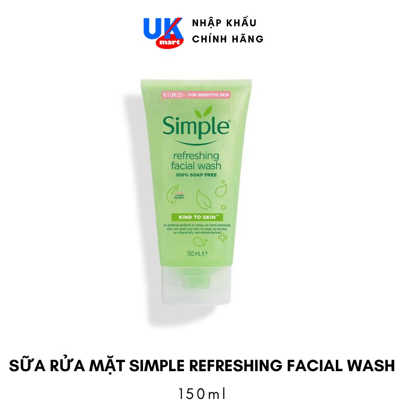 Sữa Rửa Mặt Simple Refreshing Facial Wash 150ml