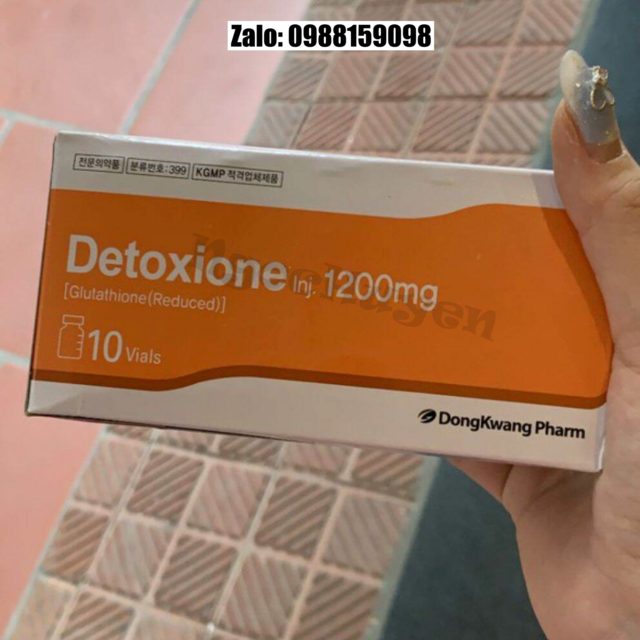 Làm Trắng Da Detoxione 1200mg 1 hộp 10 Lọ - Gluthione 1200mg Bản Mới  - Mix Meso, Mix Truyền Trắng