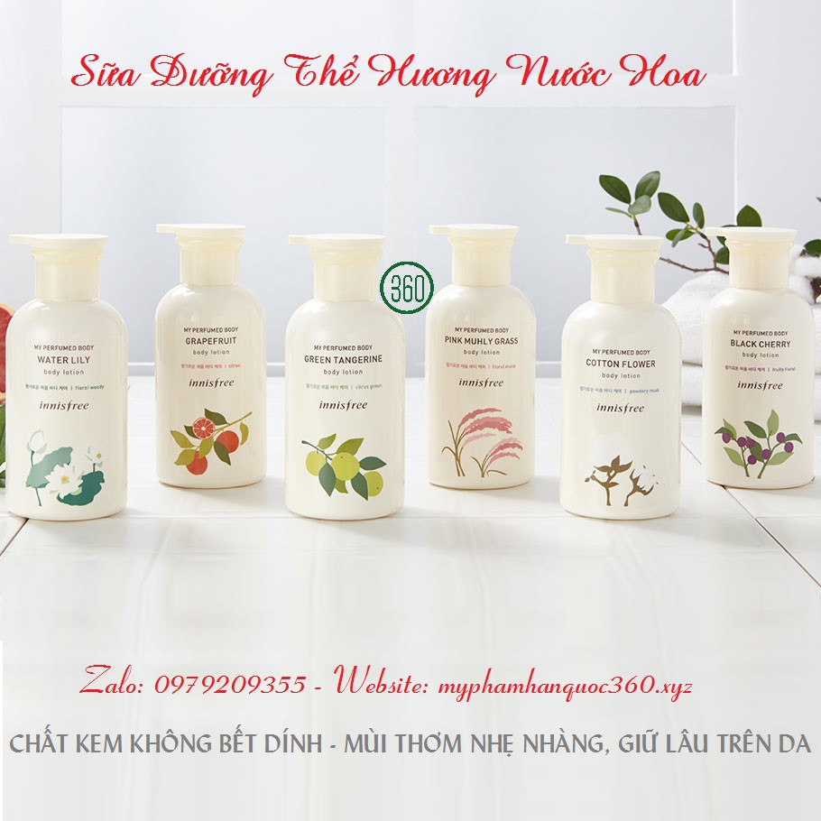 Sữa Dưỡng Thể Hương Nước Hoa Innisfree My Perfumed Body - Body Lotion 330Ml - Green Tangerine Mùi Trái Cây Đem Tới Cảm Giác Tươi Mát Sảng Khoái