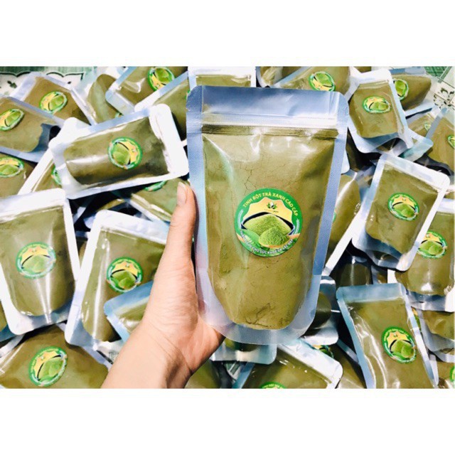 Đẹp da giảm nhờn Bột trà xanh nguyên chất mới hàng mới hàng