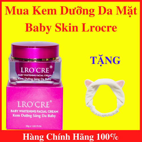 [Hcm]Kem Dưỡng Sáng Da Mặt Baby Skin Lrocre + Tặng Kèm Băng Đô Tai Mèo Xinh Xắn