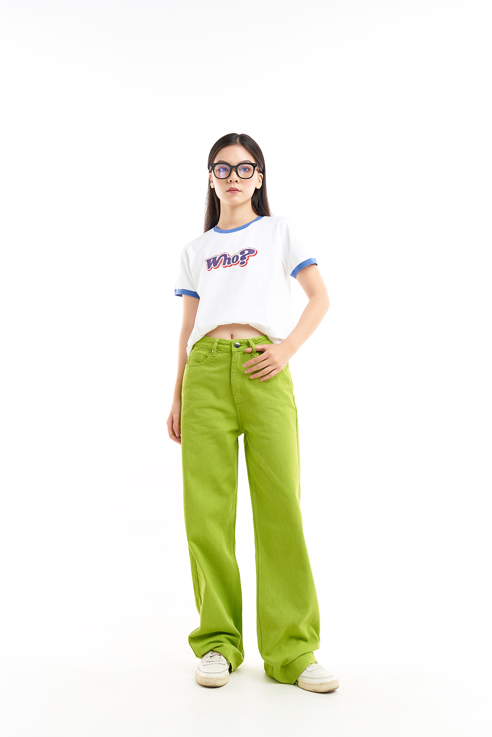 [OUTLET SALE] DOTTIE - Quần jeans dài ống rộng nữ DOTTIE - Q0282