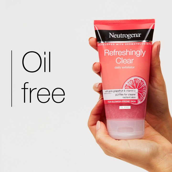 Sữa Rửa Mặt Tẩy Da Chết Neutrogena Refreshingly Clear Daily + Blackhead Eliminating Facial Scrub Frorence86 Store