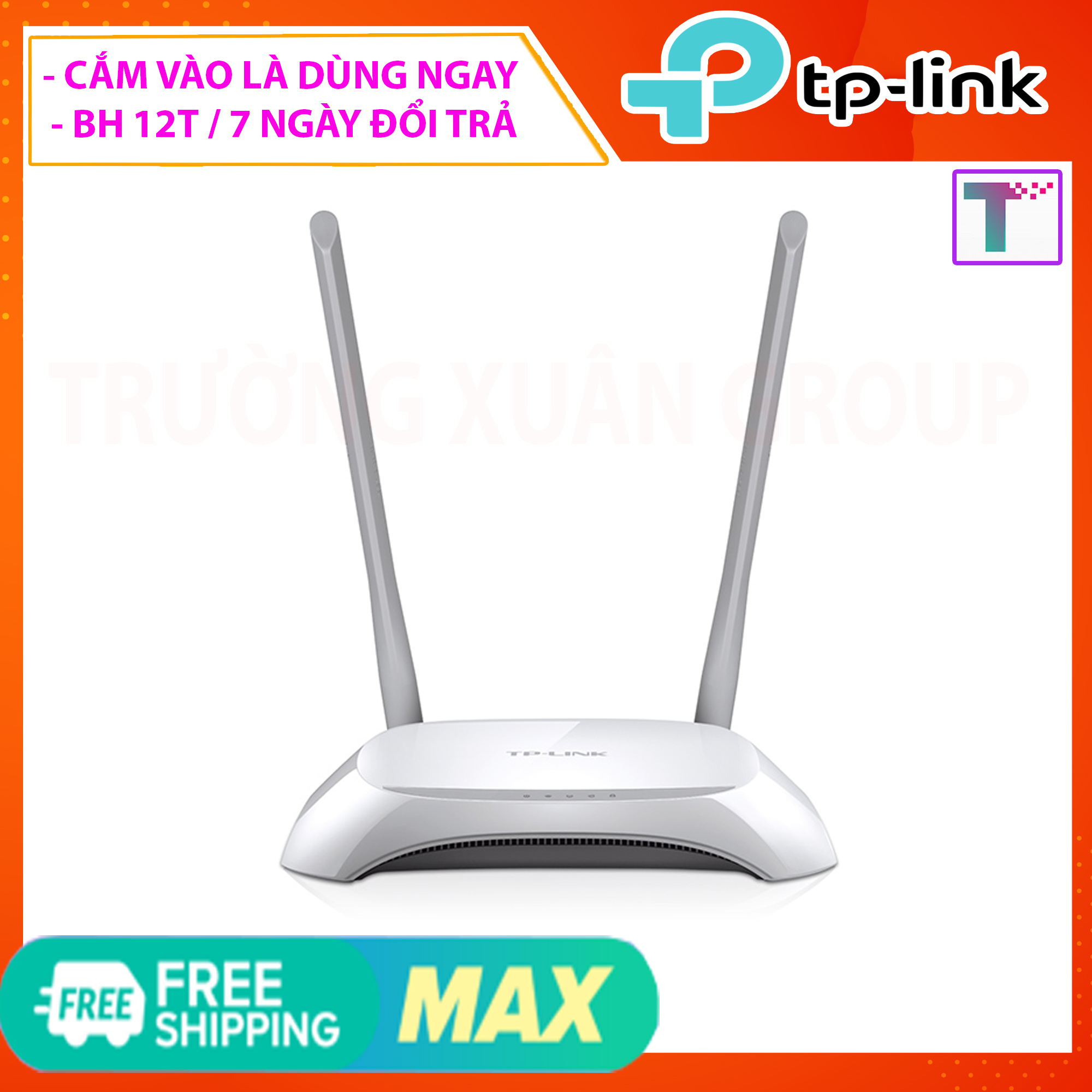 Bộ phát wifi cục phát wifi router wifi TP-LINK 2 Râu cài đặt sãn cắm vào là dùng được ngay - BH 12 T