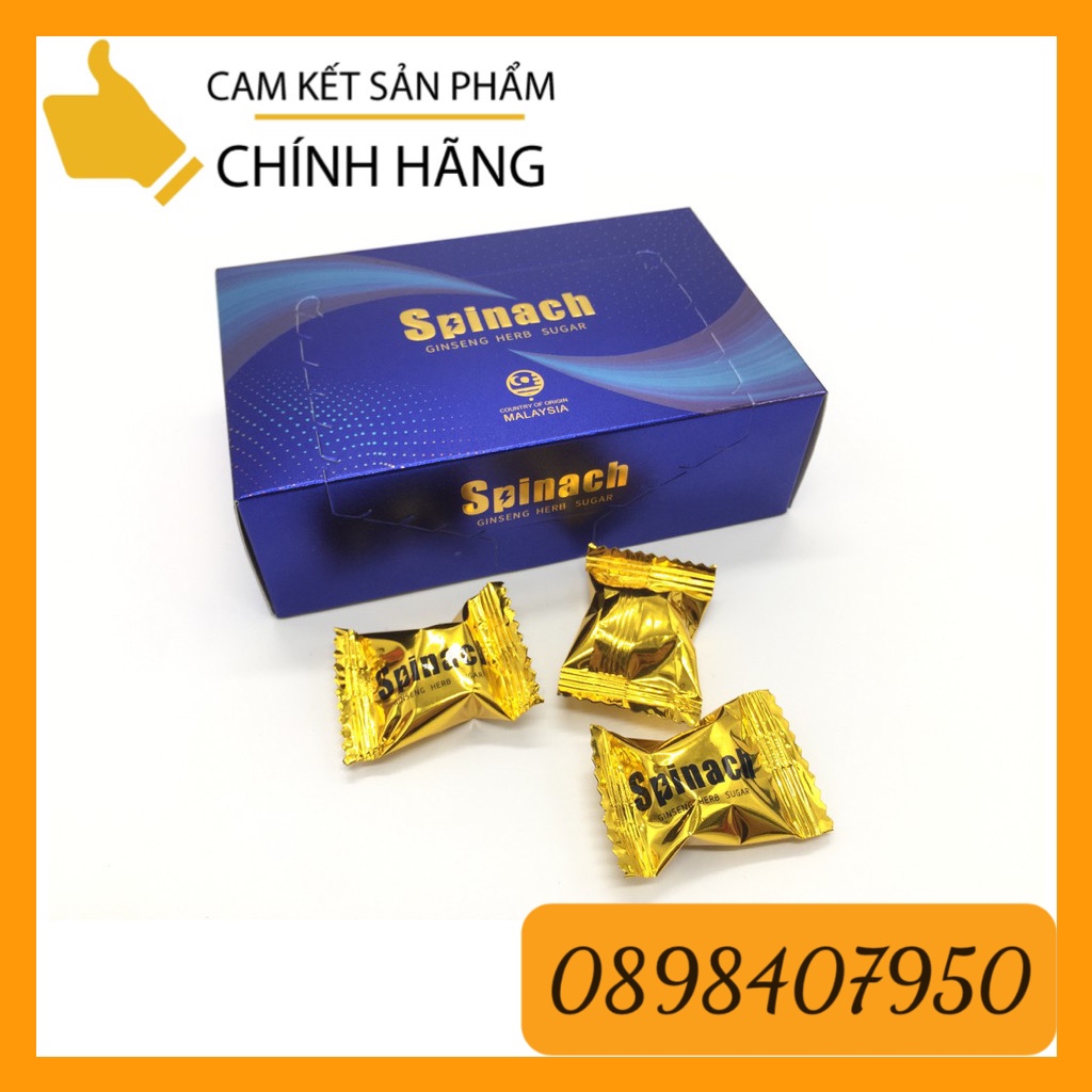 [Hcm]Hộp 10 Viên Kẹo Sâm Spinach - Mẫu Mới Nhất - Nhập Chính Hãng Từ Mỹ. Hamer Candy Xtreme