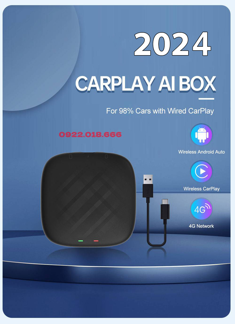 Bộ Carplay Android Box Ai Cắm Sim 4G TẶNG VIETMAP S2 FREE - Biến Màn Zin ô tô Thành Màn Hình Android - Mẫu Mới 2024 Cấu Hình Mạnh