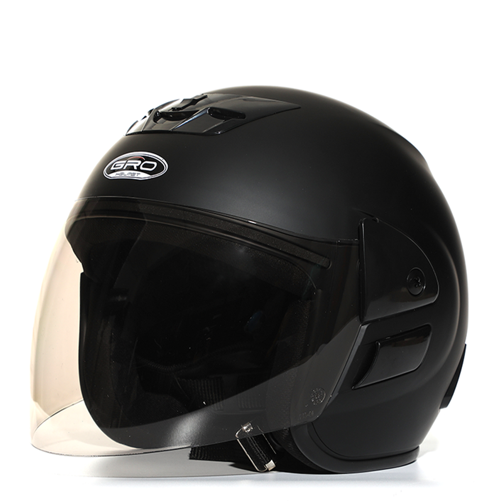 Nón bảo hiểm 3/4 đầu có kính GRO HELMET V0 mũ bảo hiểm dáng Honda thời trang gọn nhẹ đạt tiêu chuẩn 