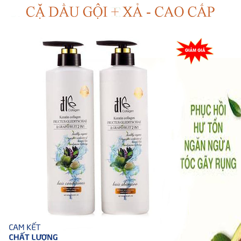 Bộ Dầu Gội +Xả Keratincollogendàu Gội Đầudàu Gội Trị Gàukích Thích Mọc Tóc Ngăn Ngừa Rụng Tóc Hiệu Quả Cùng Với Các Dưỡng Chất Khác Đem Lại Cho Bạn Mái Tóc Dày Và Óng Mượt