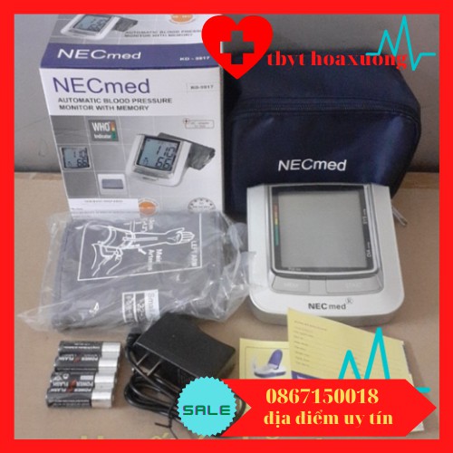 [Giảm Rẻ] Máy Đo Huyết Áp Bắp Tay Necmed - Nhật Bản( Bảo Hành 3 Năm Tặng Kèm Sạc Pin)