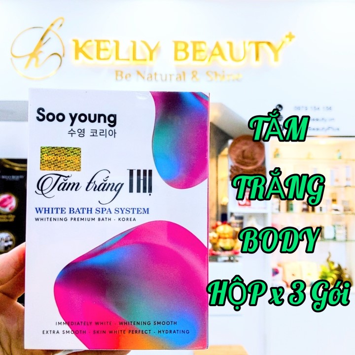 Tắm Trắng Thị Sooyoung Korea - Kích Trắng Da Toàn Thân Mờ Thâm Nám Đồi Mồi Lão Hóa Cải Thiện Da Đen Sạm Không Đều Màu Nuôi Dưỡng Da