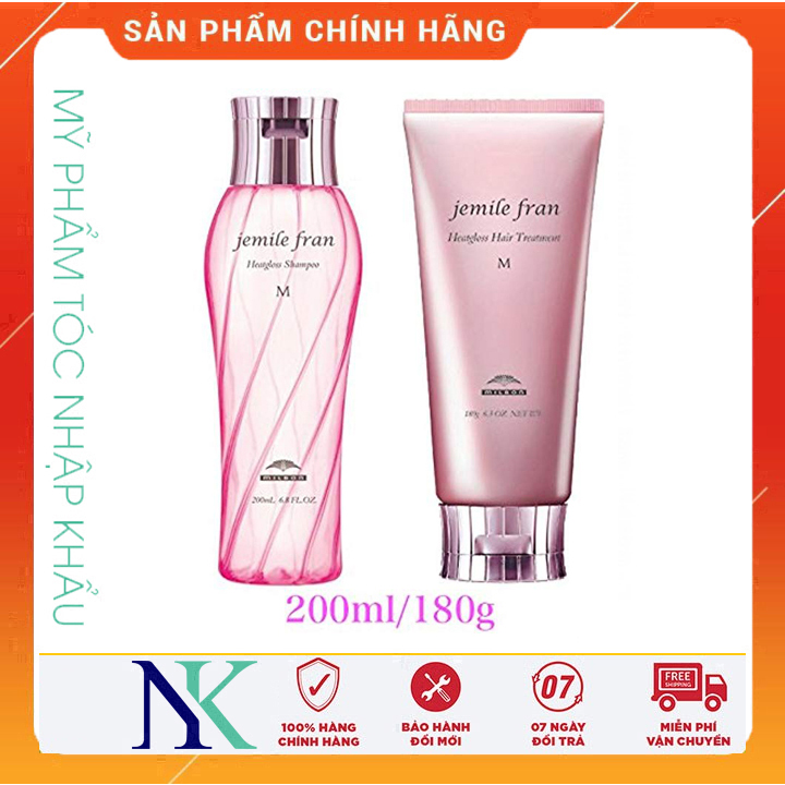 [Hcm]Dầu Gội Xã Milbon Jemile Fran (M) Dành Cho Tóc Sợi Trung Bình 200Ml