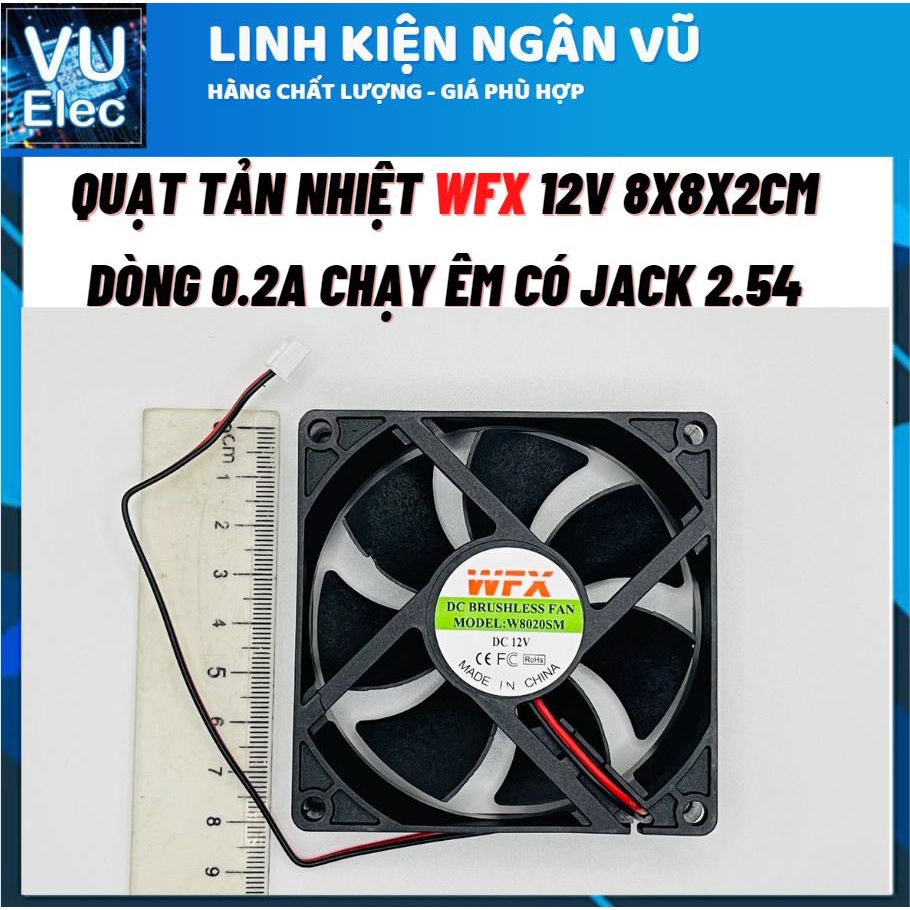 [Chính Hãng] Quạt Tản Nhiệt 12V 4x4 6x6 8x8 12x12CM Quạt làm mát 12V đủ loại