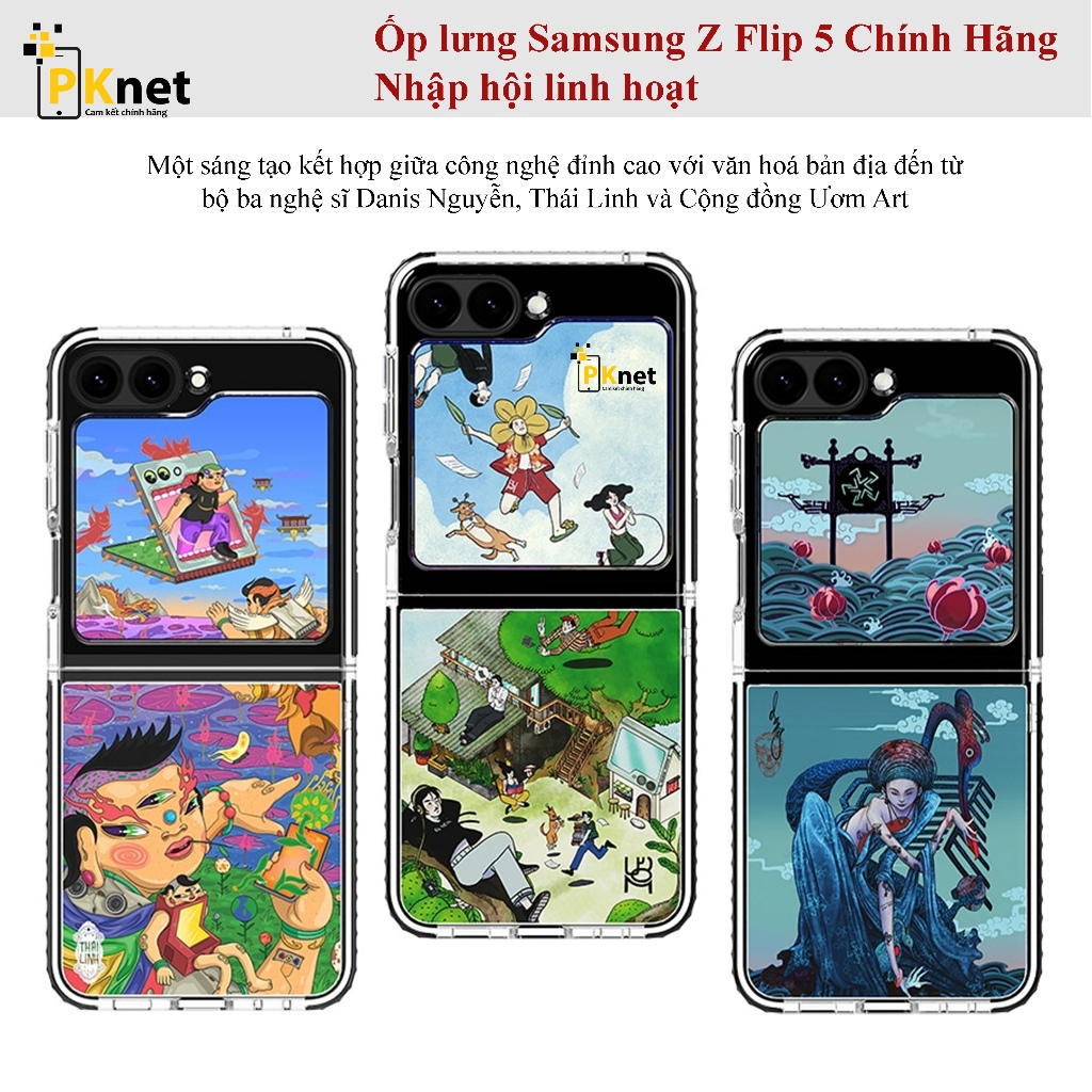 Ốp lưng Samsung Z Flip 5 Nhập hội Linh hoạt cùng bộ Flipsuit Card Nghệ thuật