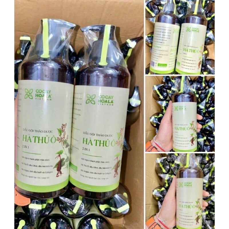 1 CHAI DẦU GỘI HÀ THỦ Ô 2 IN 1 GỘI XẢ – GIÁM NGỨA DA ĐẦU – GIẢM TÓC BẠC SỚM-LÀM SẠCH GÀU