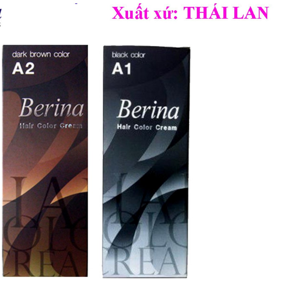 Thuốc nhuộm tóc Berina A1A2 Thái Lan