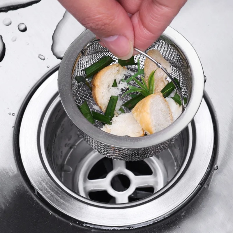 Lưới Lọc Chậu Rửa Bồn Rửa Chén 6.3cm Bằng Thép Không Gỉ - Lọc Đa Năng Chậu Rửa Bát Cống Rác Chống Tắ