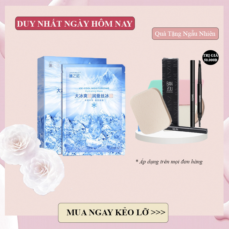 Mặt nạ ICE-COOL MOISTURIZING Hy drating Mask (1 hộp 10 miếng)  (KHUYẾN MÃI 3 NGÀY ĐẶC BIỆT) dưỡng da cấp ẩm sáng da thải độc tố chống lão hóamờ vết