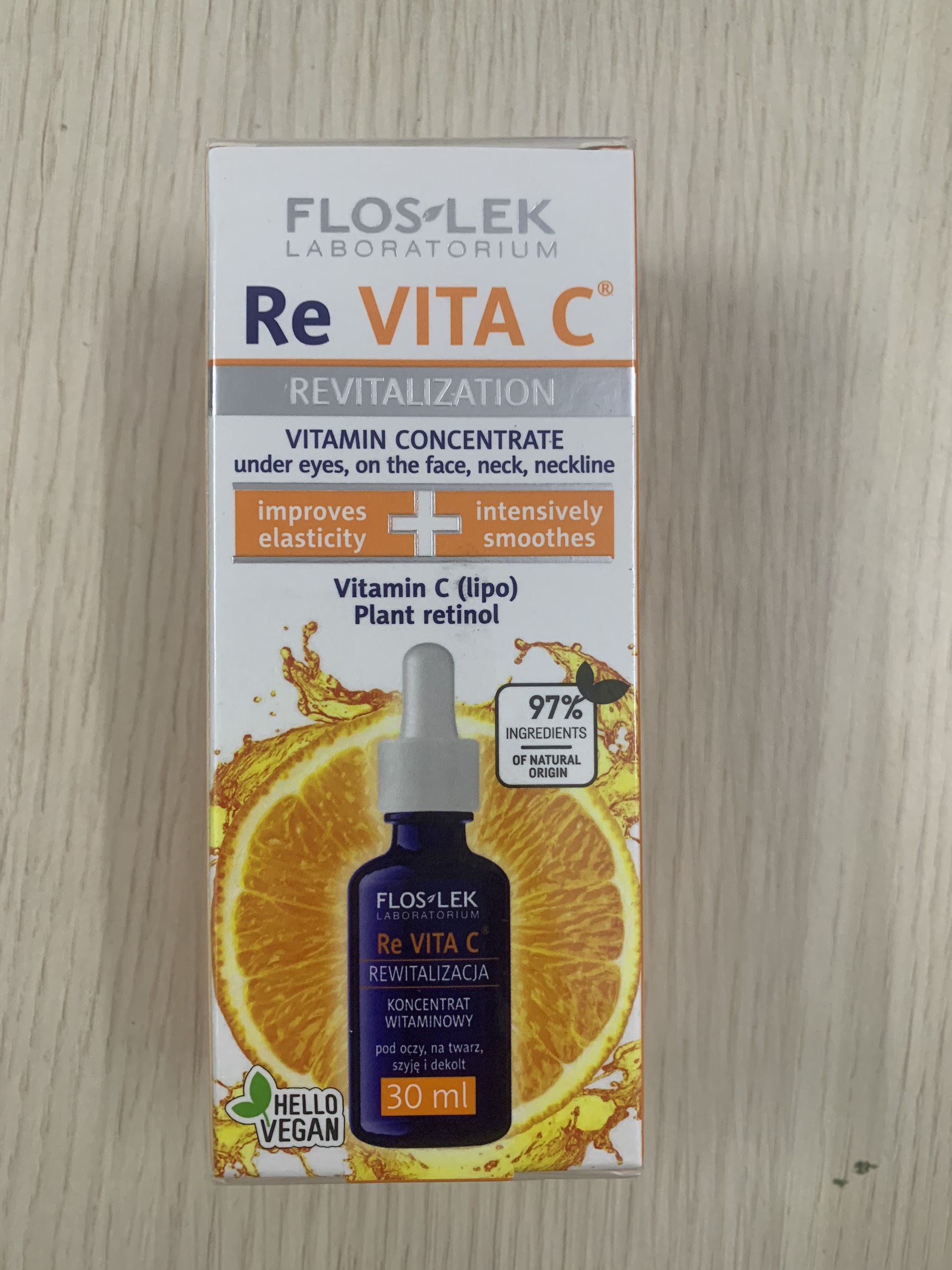 Serum vitamin C Floslek - tinh chất dưỡng ẩm làm sáng - giảm nhăn và trẻ hóa da Re Vita C 30ml