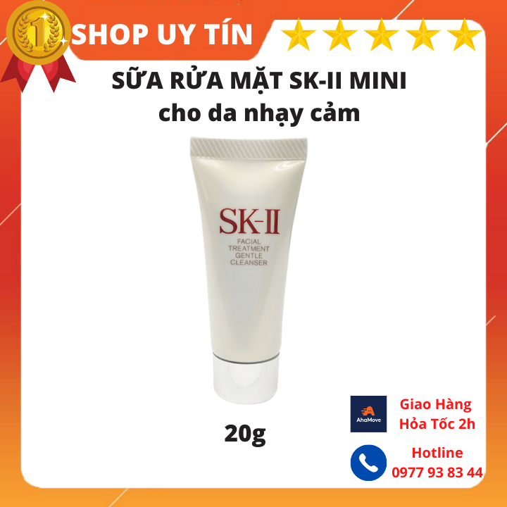 SKII SỮA RỬA MẶT MINI SKII 20g Facial Treatment Gentle Cleanser tách set nội địa Nhật